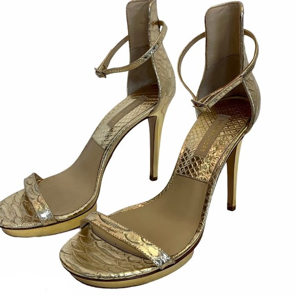 Michael Kors Doris Gold metallic snake embossed. - Picture 4 of 9